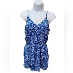 Divided Blue and White Floral Dress